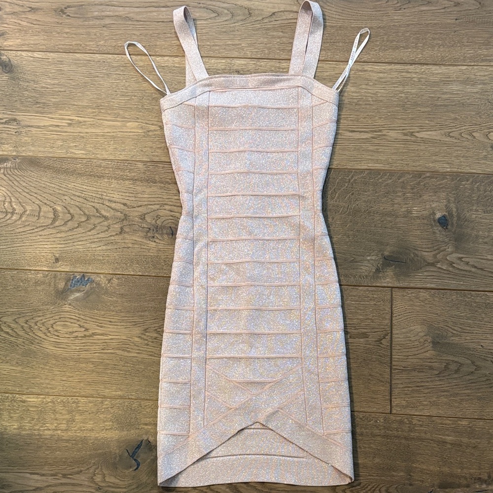 Guess Peach Mini Bandage Dress